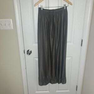 CP Shades Size Medium Gray Midi Skirt Rayon Drawstring Flowy